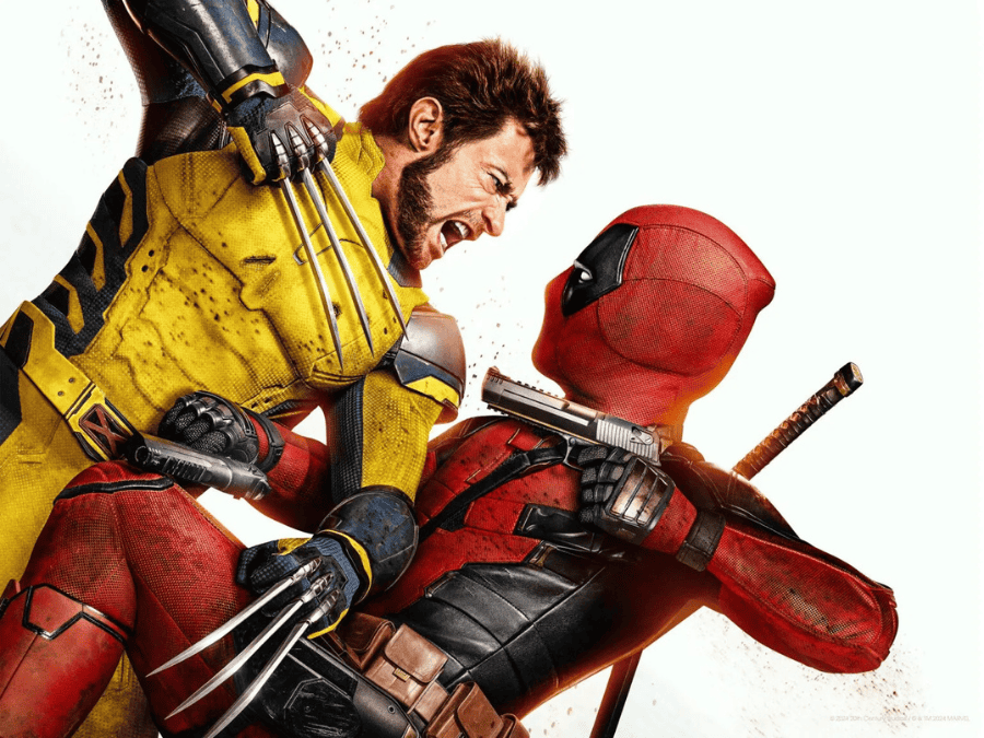 1. Fierce battle between Wolverine and Deadpool in action-packed superhero fight scene.